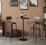 Bar desk household simple modern solid wood/marble bar table and chair high feet long narrow bar desk
