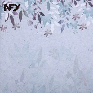 Beautiful paper flower wall decorative wallpaper/wall coating for restaurant