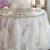 Import Beautiful Wedding Decoration Customizable Modern Tulle Ruffled Chiffon Cinderella Table Skirt With Rhinestone Brooches from China