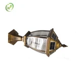 Beautifully Designed  Main Gate Metal Solar Pillar Light