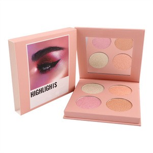 Beauty design private label makeup cosmetic vegan blush palette highlighter in high quality