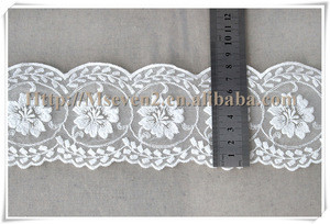 Beauty design winter wedding dresses lace mesh embroidery lace trimming for garment accessories