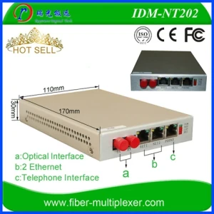 Best Price 20KM 2Ethernet RJ11/RJ45 Optical Line Terminal with IP Network and Fiber Optic Transceivers