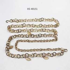 Best Selling Fashion Metal Chain Belts Accessories jewelry with leaves shape