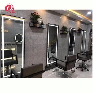 Best selling hair salon furniture double side beautiful styling station with mirror for salon