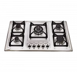 Best selling high quality kitchen 5 burner built in cooker cast iron hob stainless steel gas stove manufacturer