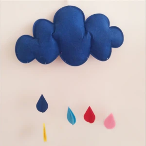 best selling hot Chinese products custom natural washable lovely cute girl felt baby mobile clouds for birthday party supplies