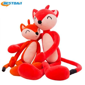 Bestdan cheaper price OEM red color plush fox baby toy