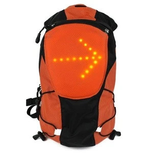 Bicycle Waterproof Backpack With Pilot Lamp Security LED Turn Signal for Outdoor Sport