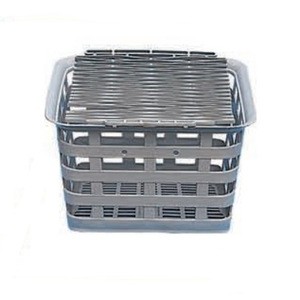 big basket for lady bicycle grey color with cover plastic bicycle basket