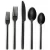 Import black cutlery, rose gold matte flatware, copper cutlery from China
