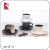 Import black outside color inside in metal holder 90cc espresso cups 12pcs ceramic cup and saucer from China