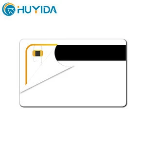 blank plastic card with LF/HF/UHF contactless chip or contact chip