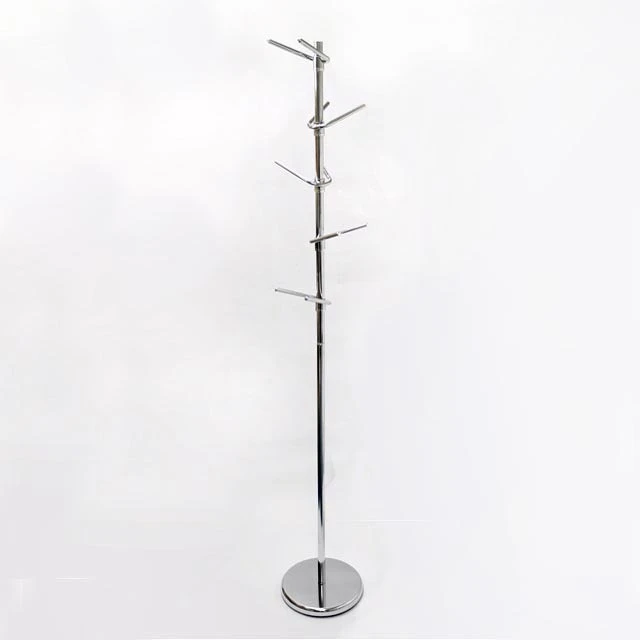 Branch Designed Chrome Metal Tube Free Stand Cloth Hanger Rack Stand