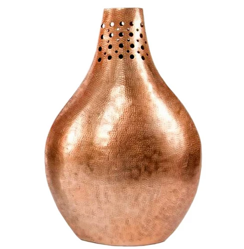 Brass Etched Flower Vase