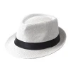 BSCI factory goldenway jazz white oem fedora hat for men
