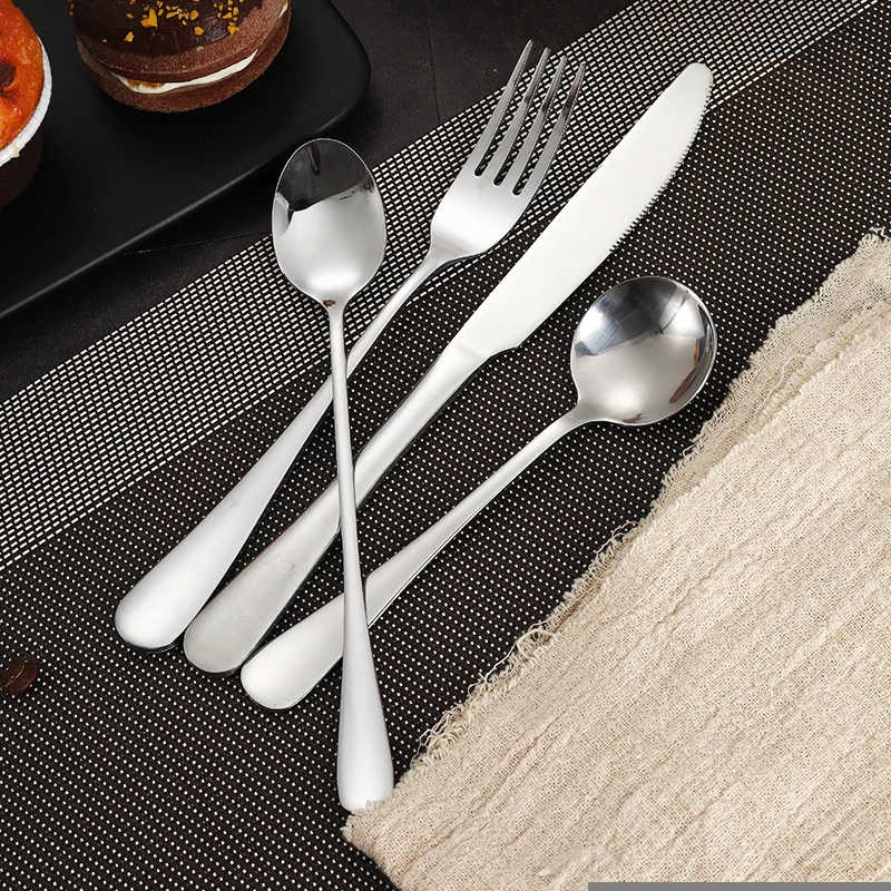 Bulk Buying Stainless Steel Flatware Wholesale Couvert Inox Dessert Soup Spoon Table Fork Steak Knife