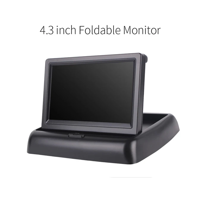 Car Reversing Aid Backup Display 4.3 Inch Foldable TFT LCD RearView Car Monitor