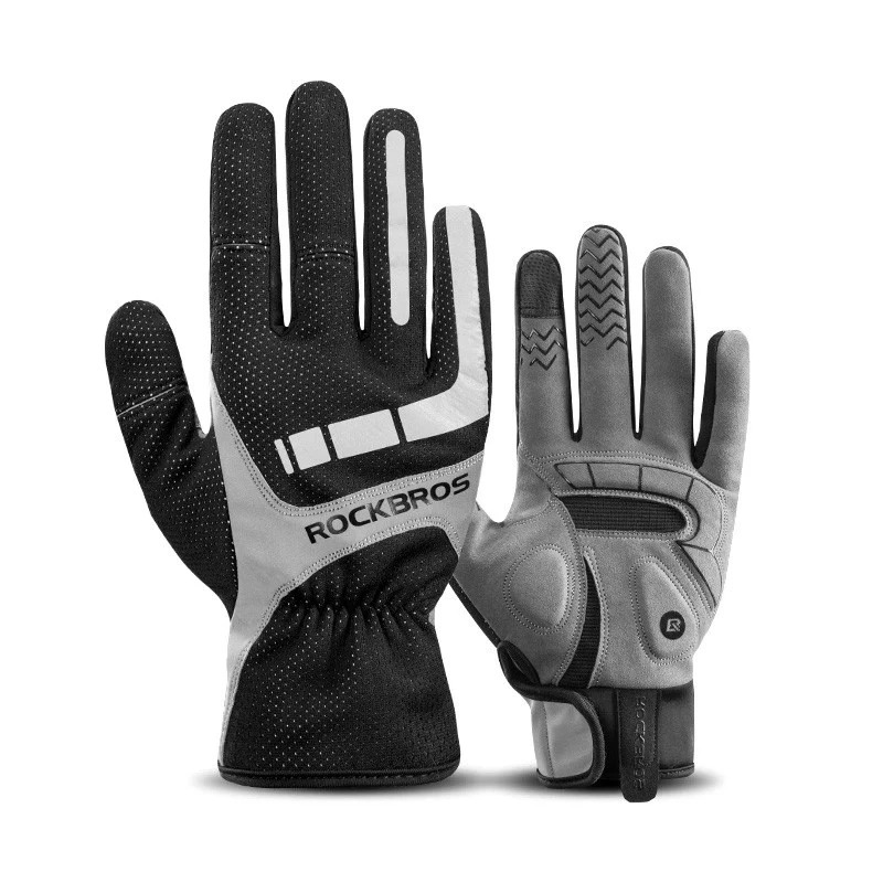 CBR ODM S173 Winter Touch Screen Anti-slip Warm Windproof Thermal Full Finger Bike Bicycle Cycling Sport Gloves Mittens