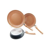 Ceramic Copper Non-Stick Induction Frying Pan Dishwasher Oven Safe Fry Cookware
