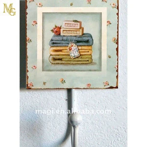 Ceramic Wall &Amp; Hangers Flower Hook Letter Decorative Mirror With Hooks