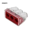 CHAOYI Quick Wire Connector PCT-103D Universal Push in Fast 3way Wire Electric Spring Connectors 40A Splice Push Wire Connector