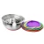 Import cheap colorful kitchen fruit metal stainless steel salad mixing bowls with lid and silicone bottom from China