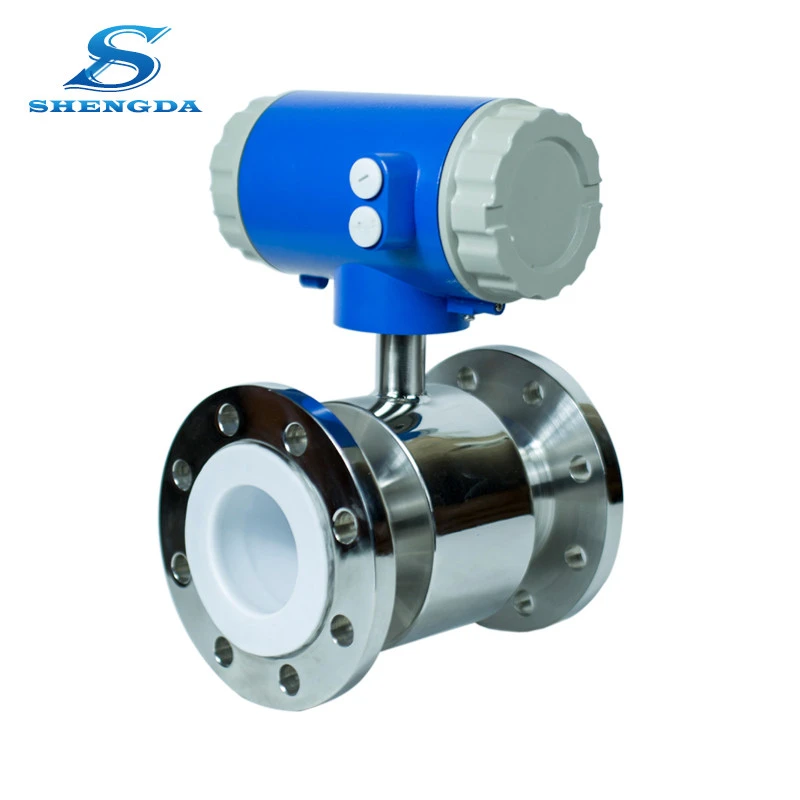 Cheap electromagnetic water flow meter with sensor and transmitter