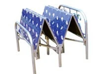 cheap folding metal single bed with plywood base