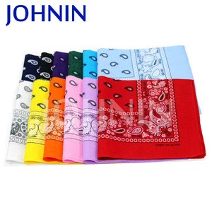 Cheap wholesale promotional gifts custom printed square cotton bandana