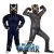 Import Children black panther costume with printing necklace Halloween costume superhero clothes muscles cosplay performance clothing from China