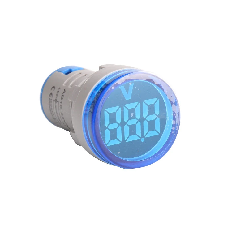 China 22 mm blue mini led indicator light lamp digital voltmeter