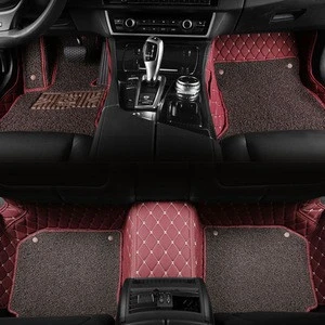 China auto accessories two layouts diamond stitches 3d car mat