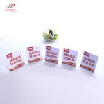 China factory wholesale advertising PVC table card , plastic table card for trade show