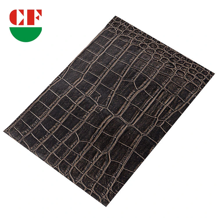 China free sample modern style Croco pattern premium quality self adhesive PU synthetic leather for bags surface