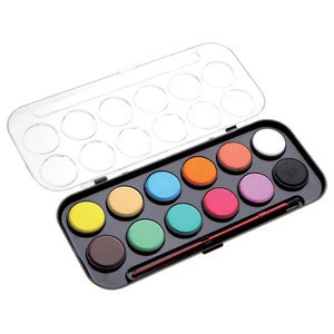 China Sages High quality 18 Colors plastic Box Solid Water Color Paint Set For School Children