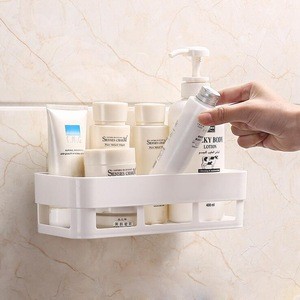 Chinese hot sales New design multi-function shower shelf rack plastic bathroom shelves with hook