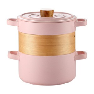 Chinese-style ceramic steamer casserole with open flame and high temperature resistance home multi-function stack pot porridge s