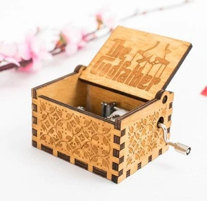 Christmas gifts harry potter music box hand crank wooden music box