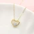 Import Classic Double Heart 18K Solid Gold With Natural Diamond Necklace,  Illusive Fancy 18K Real Gold Diamond Jewelry Necklace from China