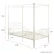 Import Classic Style White Twin Metal Bed Princess Iron Canopy Bed with Sturdy Metal Base for Girls from China