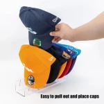 Clear Acrylic Double-Sided Hat Display Rack Light Duty Organizer for Baseball Caps OEM Clothing Display Stand