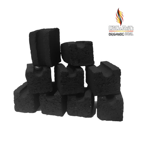 CocoRiki Coconut Shell Charcoal for Shisha Hookah Incense BBQ in Rectangle U Shape Premium Quality