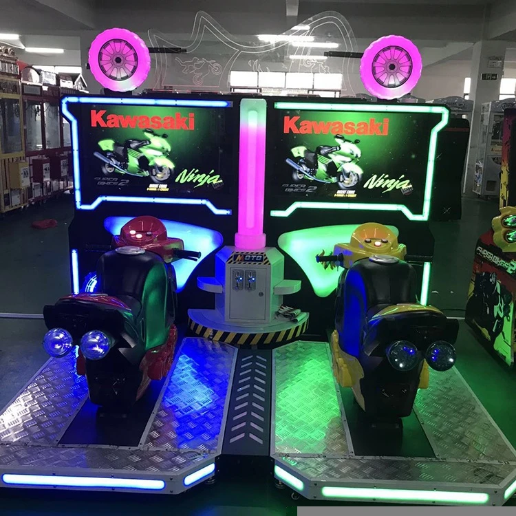Coin operated 3d video simulation arcade motorcycle game