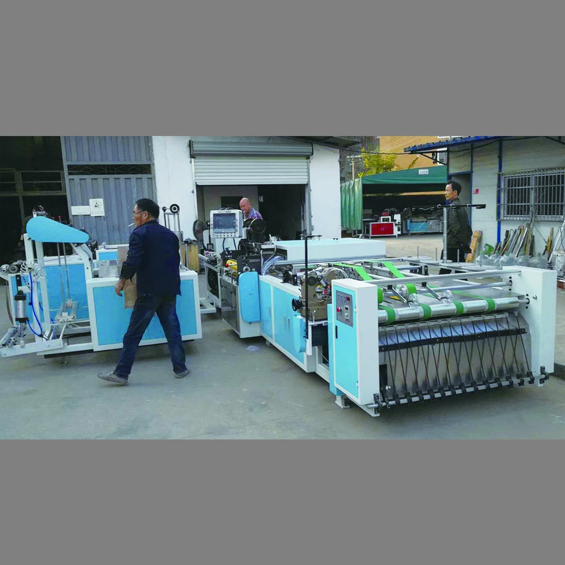 Cold Cutting and Sewing Device for PP Plastic Woven Bag Making Machine