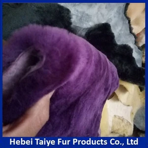 Colorful & 100% natural fur sheepskin pad for sofa