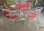 Import colorful Chinese restaurant furniture 4 seater dining table and chair set from China