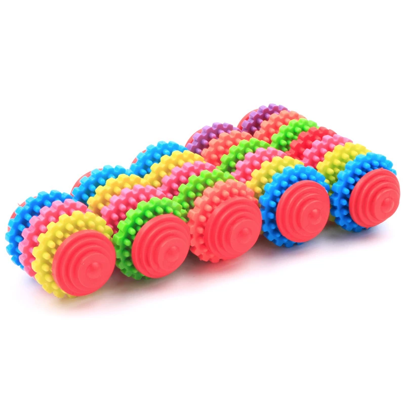 Colorful  Durable Health  Teething Teeth Rubber Pet Dog Toys Pet Dental Puppy Dog Chew Toys for mediu Large Dogs Pet Supplies