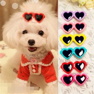 Colorful Pet Dog sun glasses hair clips Cute Doggy Puppy hairpin grooming supplies teddy hair accessory Cat Hair Ornaments