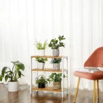 Combohome 3-Tier Bamboo Shoes Rack Ladder Bathroom Shelf Corner Home Hallway Furniture Family Storage Cargo Rack Ladder